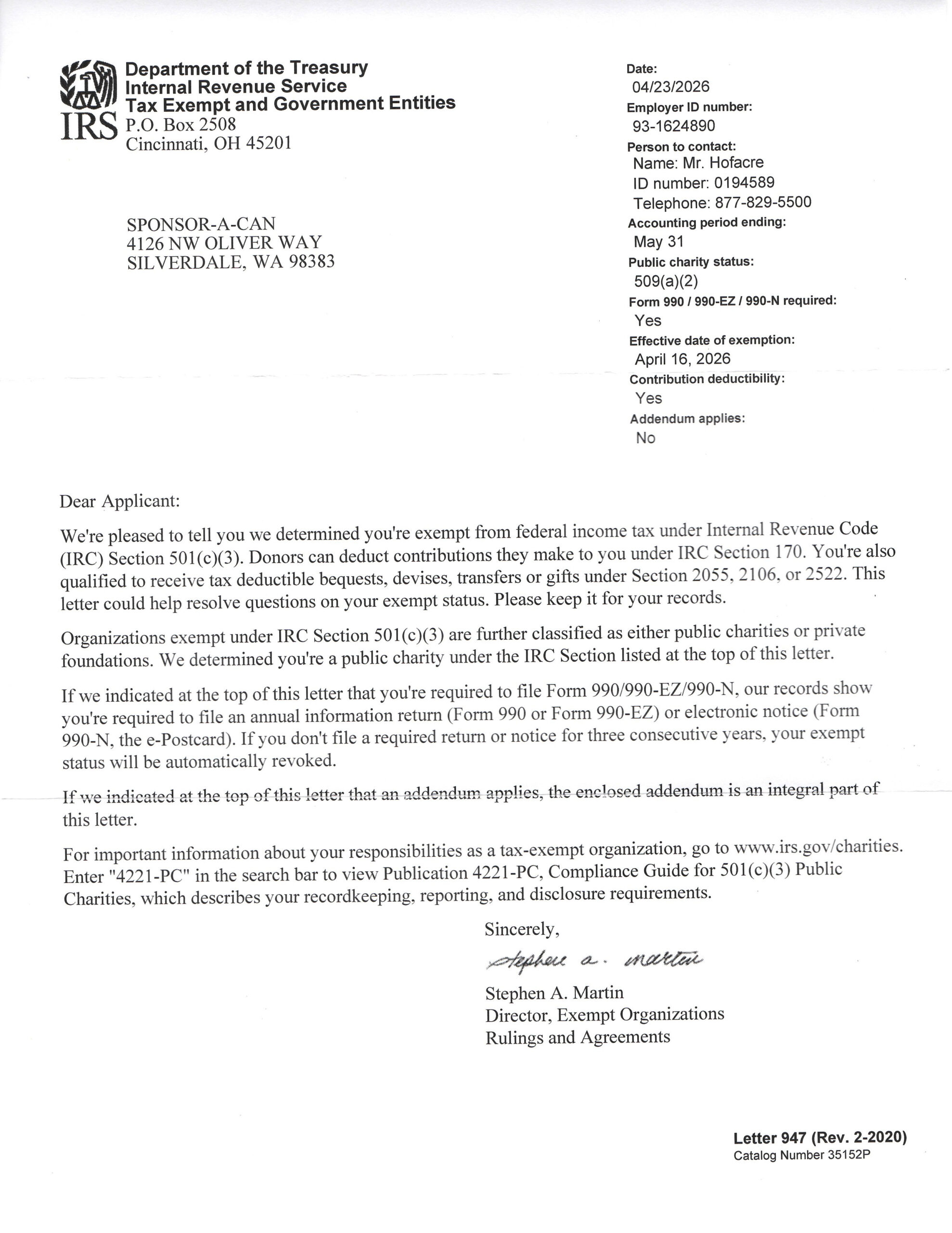 SAC_501c3_ApprovalLetter